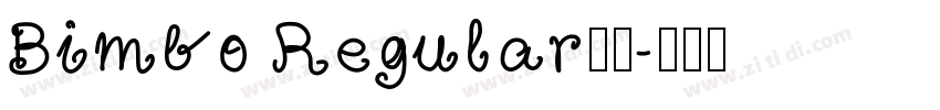Bimbo Regular字体字体转换